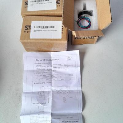 Three brand-new round Nema 14 stepper Motors -
