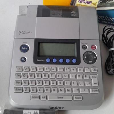 Office Supplies - Brother P-touch label printer - Photo paper - USB cords - 3 Hole punch and more