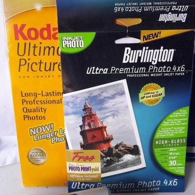 Office Supplies - Brother P-touch label printer - Photo paper - USB cords - 3 Hole punch and more