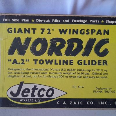 Vintage Jetco Models NORDIC A.2." Towline Glider kit Giant 72" wingspan