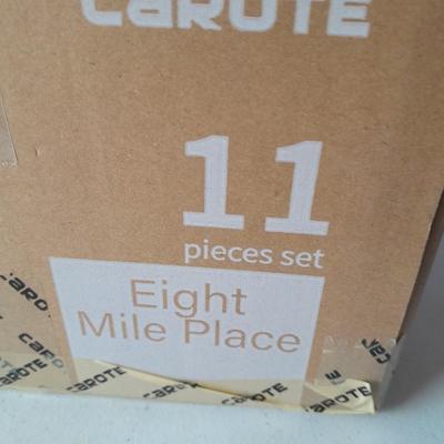 Carote 11-piece Non-stick Cookware set "Eight Mile Place" Cream white pot & pan set BRAND NEW!