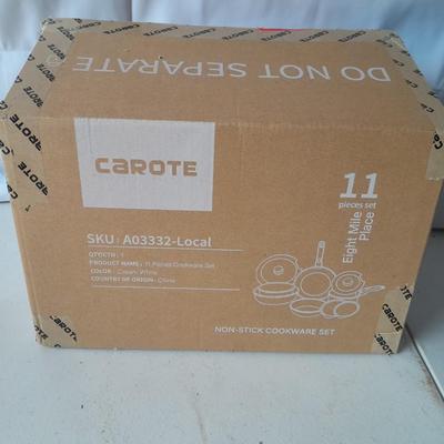 Carote 11-piece Non-stick Cookware set "Eight Mile Place" Cream white pot & pan set BRAND NEW!