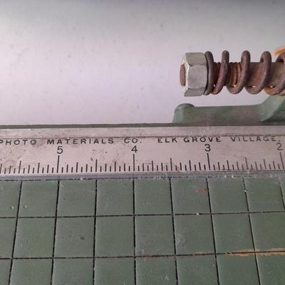 Office supplies - Nice small vintage Premier paper cutter - new envelopes - Partial box 500 Envelopes