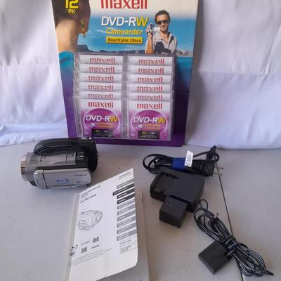 Nice Hitachi Full HD Blu ray disk camcorder complete with battery & charger - instruction book and DVD RW disks
