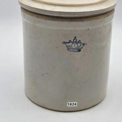 #1 Salt Glazed Crock with Lid