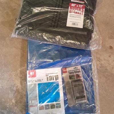 New moving blanket and new tarp