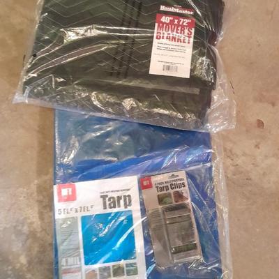 New moving blanket and new tarp