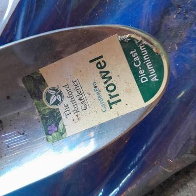 New tarp - new garden hand tools - Flower pot and new pocket hose