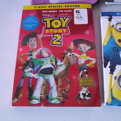 Children's DVD movies and two collectible VHS movies - Fantasia - Prince of Egypt = Toy story 2 - Despicable me 2