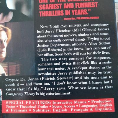 Six DVD Movies - Wanted - Good luck Chuck - The great escape - Conspiracy Theory and more