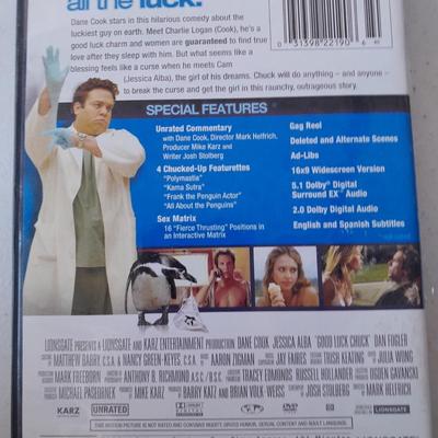 Six DVD Movies - Wanted - Good luck Chuck - The great escape - Conspiracy Theory and more