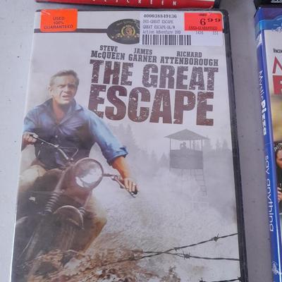 Six DVD Movies - Wanted - Good luck Chuck - The great escape - Conspiracy Theory and more