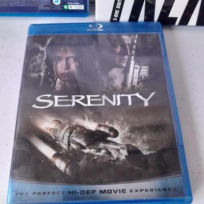 Three Blu ray dvd movies - Star Trek - Guardians of the Galaxy - and Serenity