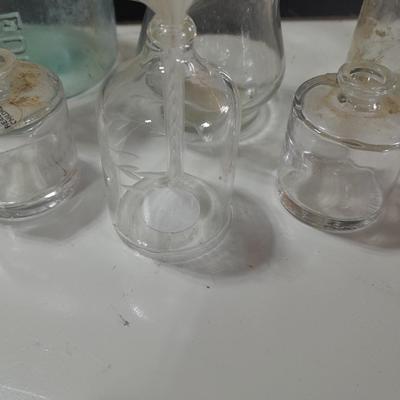 Collection of old and newer bottles - Princess house oil lights