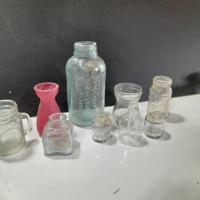 Collection of old and newer bottles - Princess house oil lights