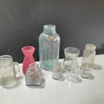 Collection of old and newer bottles - Princess house oil lights