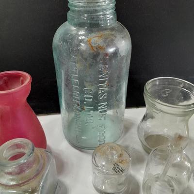 Collection of old and newer bottles - Princess house oil lights
