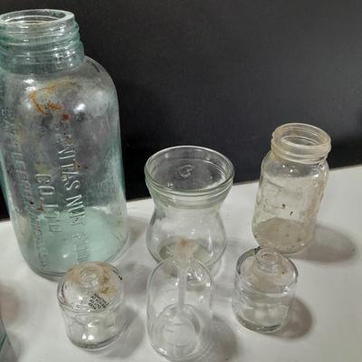 Collection of old and newer bottles - Princess house oil lights