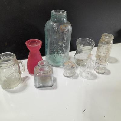 Collection of old and newer bottles - Princess house oil lights