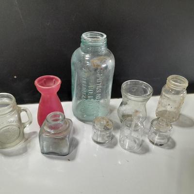 Collection of old and newer bottles - Princess house oil lights