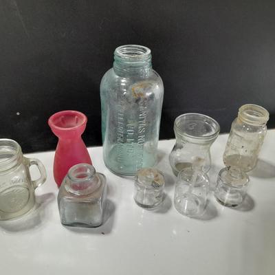 Collection of old and newer bottles - Princess house oil lights