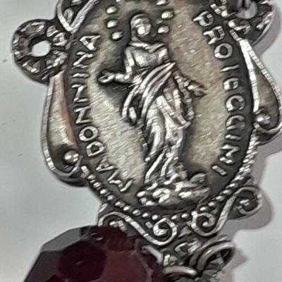 Three beaded rosaries - One is Sterling silver -