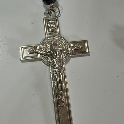 Three beaded rosaries - One is Sterling silver -
