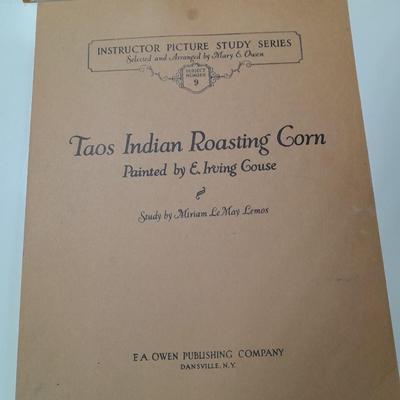 Taos Indian roasting corn