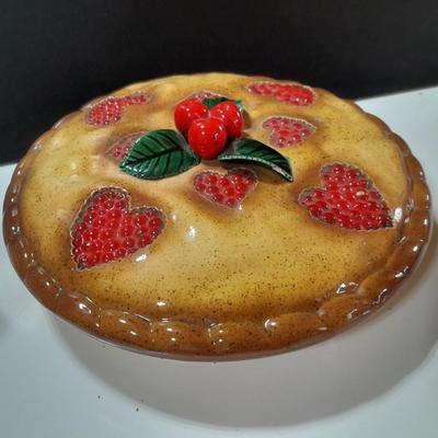 sweet cherry pie - covered pie dish