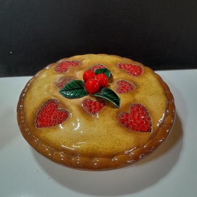 sweet cherry pie - covered pie dish
