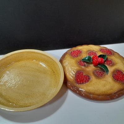 sweet cherry pie - covered pie dish