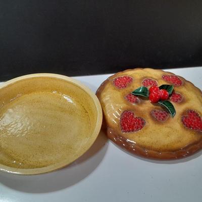sweet cherry pie - covered pie dish