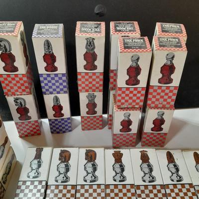 Avon bottle chess set still in original boxes!