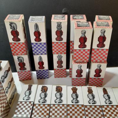 Avon bottle chess set still in original boxes!