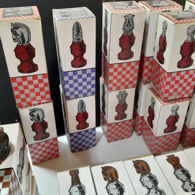 Avon bottle chess set still in original boxes!