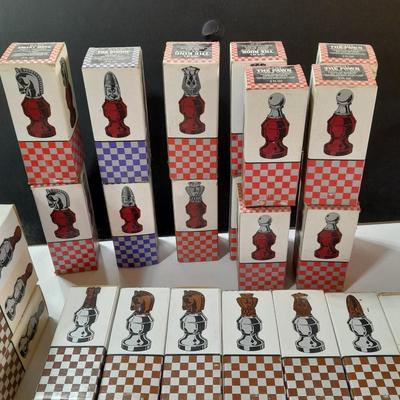 Avon bottle chess set still in original boxes!