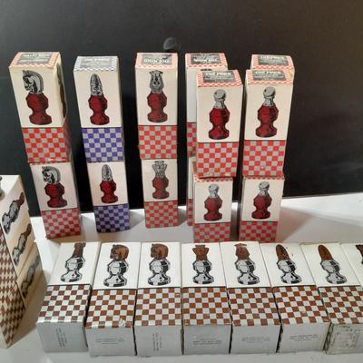 Avon bottle chess set still in original boxes!