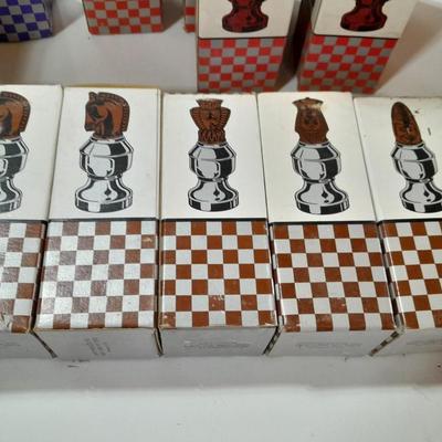 Avon bottle chess set still in original boxes!
