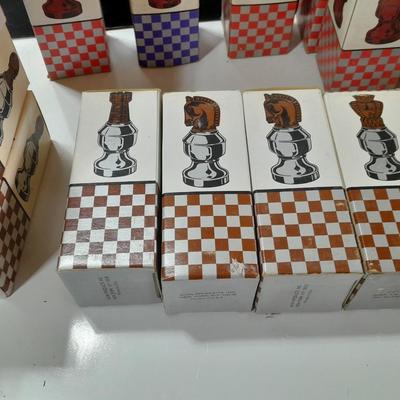 Avon bottle chess set still in original boxes!