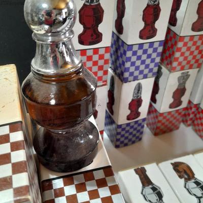 Avon bottle chess set still in original boxes!