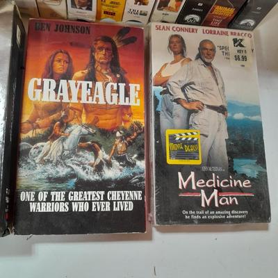 collection of VHS movies