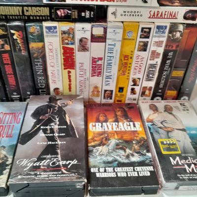 collection of VHS movies