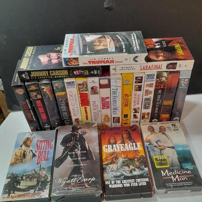 collection of VHS movies