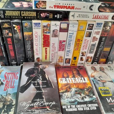 collection of VHS movies