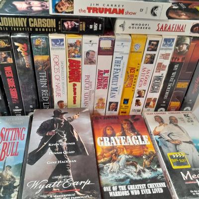 collection of VHS movies