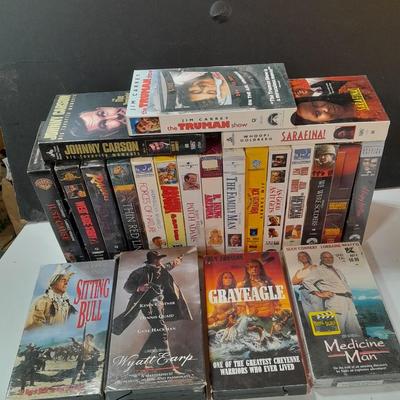 collection of VHS movies