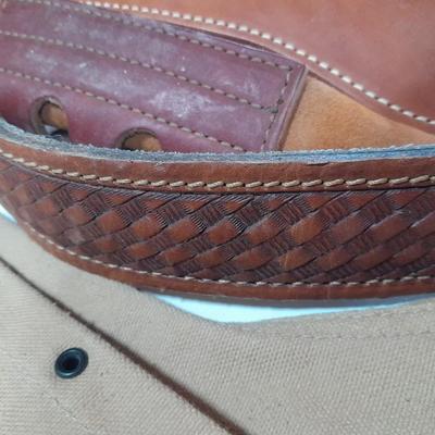 Vintage Military boot Gaiters - leather pouch belt and more