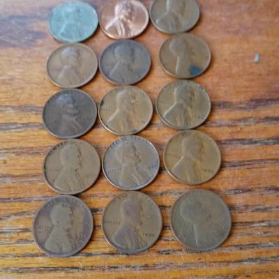 LOT 33 15 EARLY WHEAT PENNIES
