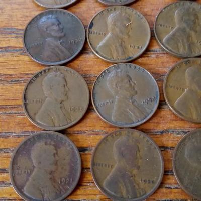 LOT 33 15 EARLY WHEAT PENNIES