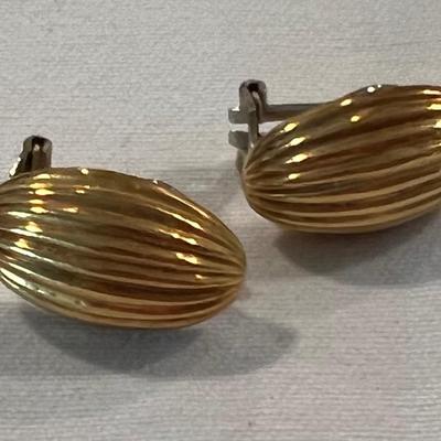 Stamped/Tested 18K Gold Designer Earrings [9.60g]